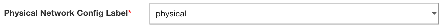 Physical Networking Config Label