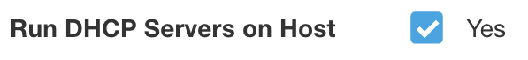 Run DHCP Servers on Host